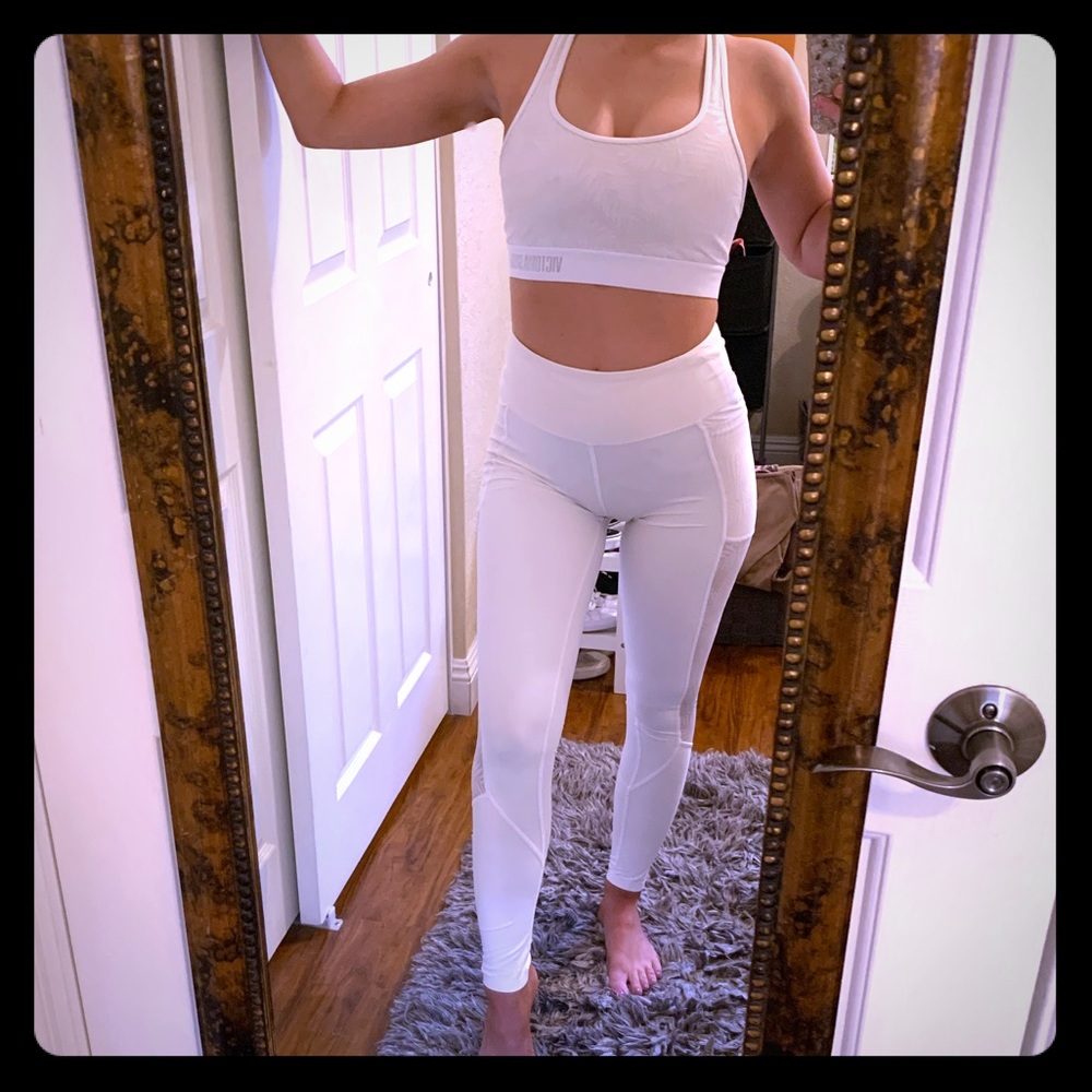 White workout set